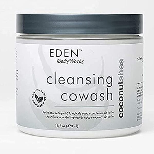 About this item RESTORE: The Cleansing CoWash conditions the hair between regular shampoos, bringing back moisture that may have been lost during styling REMOVE BUILD UP: Break down and cleanse residue so that the hair + scalp can maintain a healthy environment for growth MOISTURIZE: Coconut Oil, Shea Butter, Aloe, Avocado Oil + other great ingredients absorb into the hair and work together to hydrate the + seal that moisture in, keeping strands from drying out DETANGLE: After scrubbing the scalp, work product through the hair to provide slip and conditioning for easy detangling EDEN BodyWorks: For over a decade, coming up with straightforward solutions aimed at common, everyday beauty concerns has been EDEN’s promise to you. Inspired by nature, we offer quality products that treat and maintain the hair and body’s original design.