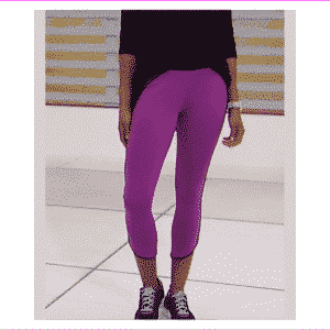 Cropped Legging in Purple