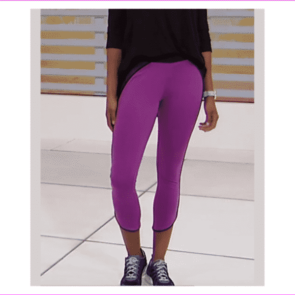 Cropped Legging in Purple